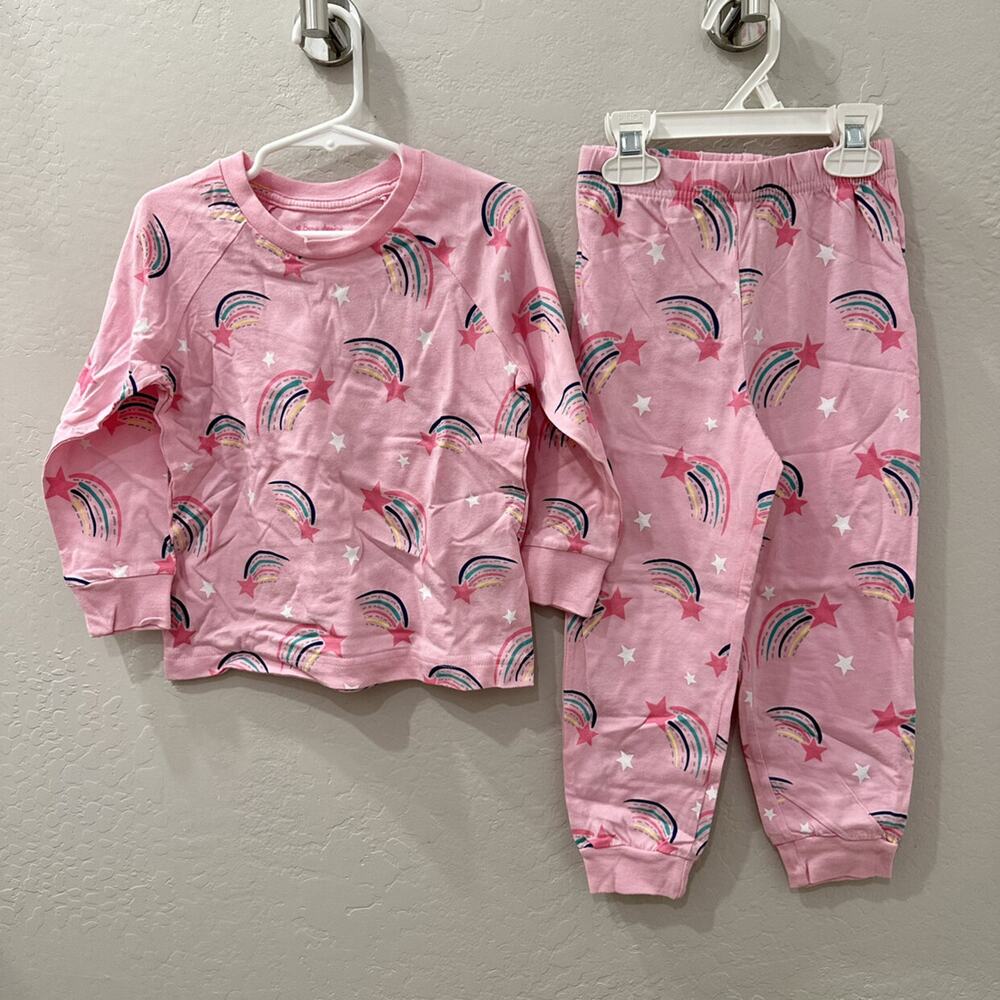 Busy Chasing Dreams Pink Rainbow Shooting Stars Pajamas